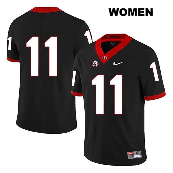 Georgia Bulldogs Women's Jake Fromm #11 NCAA No Name Legend Authentic Black Nike Stitched College Football Jersey ITU1556DF